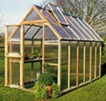 6' x 12' Redwood Greenhouse
