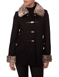 Morgan Drap De Laine Relief - Manteau Fausse Fourrure  - Femme