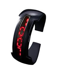 HOTARU Military Black Tone Red LED Mens Lady Digital Bracelet Wrist Watch Gift HTR205-S