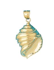 CleverEves 14K Gold Pendant Conch Shell 8.5 - Gram(s)