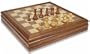 Yugoslavia Staunton in Golden Rosewood with Chess & Backgammon Case - 3.25" King