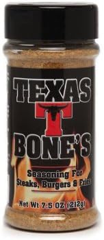 Texas T Bones Seasoning Spice for Steaks, Burgers & Fries 7.5oz Container (Pack of 3)
