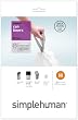 simplehuman Custom Fit Trash Can Liner H, 30-35 Liters / 8-9 Gallons, 20-Count (Pack of 4)