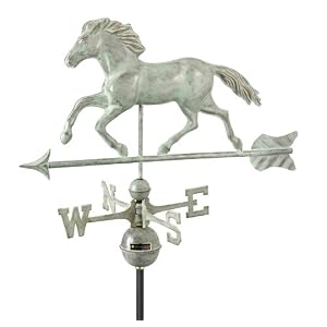 32 Luxury Blue Verde Galloping Horse Weathervane by 