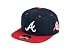MLB Men's Atlanta Braves Blockhead Snapback Cap (Navy/Red, Adjustable)
