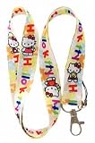Rainbow Hello Kitty Keychain Lanyard