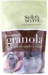 Sisters Secret Gourmet Granola, Baked Apple & Raisin, 10-Ounce Pouches (Pack of 3)