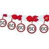 Papier Girlande Zahl 60 Geburtstag Verkehrsschild