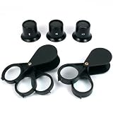 5 Jewelers 5X 10X 15X Pocket Loupes Folding Magnifiers