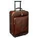 Luxury Brown Leather Suitcase with Wheels (Piazzale)