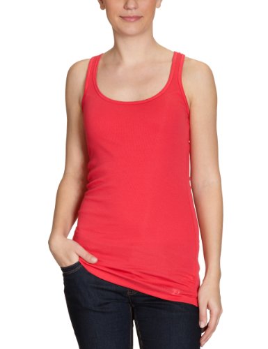 TOM TAILOR Denim Damen T-Shirt 10187230971/basic 2x2rib tanktop, Gr. 34 (XS), Rot (4103) Preisvergleich