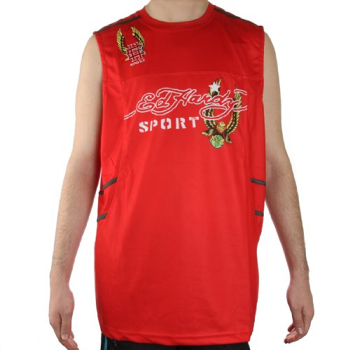 Ed Hardy Mens Eagle Sport Tank Top - Red