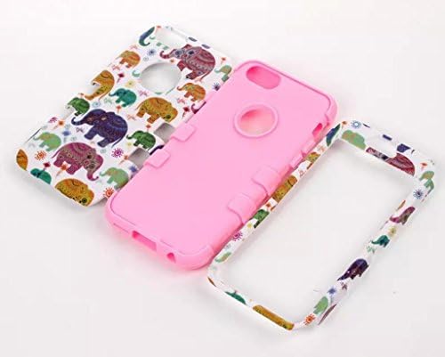 Elephant cartoon design pink snap-on rubber coated case for iPhone 6(4.7inch)
