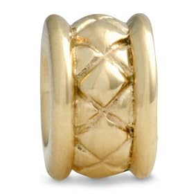 Authentic Pandora 14k Yellow Gold X Charm by