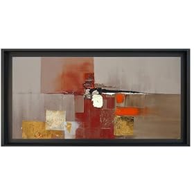 Framed Oil Painting on Canvas - 24x48 Modern