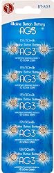 10 of AG3/LR41 Alkailine Button Cell Watch Battery