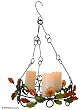Iron and glass candle chandelier, 'Ivy Revival' Iron and glass candle chandelier, 'Ivy Revival'