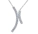 Classic Beauty Round Shape White CZ Gemstone Pendant Necklace in Sterling Silver