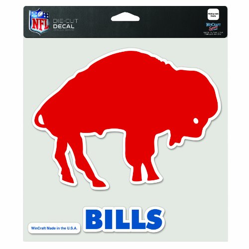 NFL Buffalo Bills 8-By-8 Inch Diecut Colored Decal Red Buffalo Design