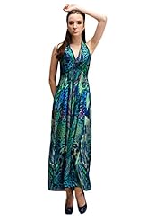 Sexy V-neck Silk Summer Maxi Dress 