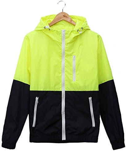 Womens Mens Casual Light Weight Outdoor Hooded Windbreaker Sports Outwear Jacket