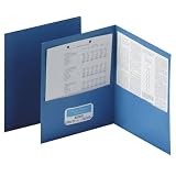 Oxford Twin Pocket White Leatherette-Grained Portfolios 25 Count (57504)