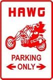HAWG PARKING motorcycle hog novelty sign