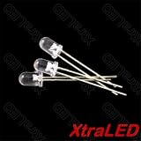 Lof of 50 5mm Warm White LED - 20 Degree Clear