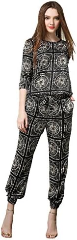 Caflin New Design Plus Size Loose Chiffon 2 Piece Women Clothing Set blackM
