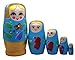 Blue Set of 5 Cutie Nesting Dolls Matryoshka Madness Russian Doll