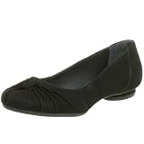 Clarks Womens Swan Ballet Flat,Black Suede,6.5 M