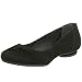 Clarks Women's Swan Ballet Flat,Black Suede,7 M
