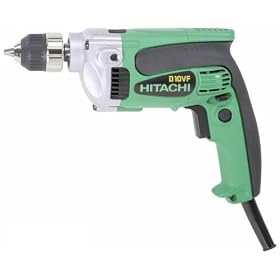 Hitachi D10VFKL 3/8-Inch Drill, Keyless,9 Amp, 3,000rpm, 139 in/lbs.