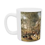 Skittle Players outside an Inn, c.1660-63.. - Mug - Standard Size