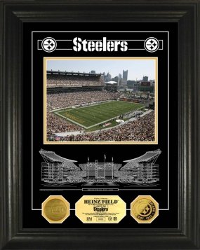Heinz Field Archival Etched Glass 24kt Gold Coin Photo Mint