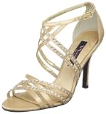 Nina Women's Crysten Ankle-Strap Sandal,Gold,7.5 M US