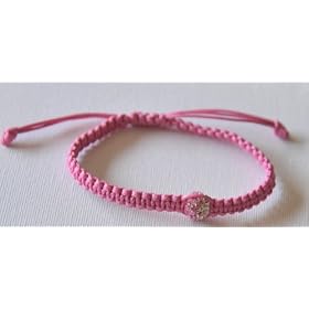 Shamballa Bracelet for good karma - shamballa light pink/rose crystal ball bracelet (SHAMBALLA)