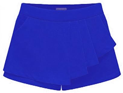 Aisa Fashion & Stylish Summer Falbala Shorts Casual Style Skirts for Women (Size L Color Blue)