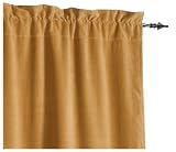 Arlee Velvet 40-by-84-Inch Pole-Top Curtains 2-Pack, Gold