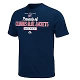 NHL Men's Columbus Blue Jackets Property Of Short Sleeve Basic Tee (Athletic Navy, Small)
