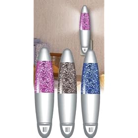 3 Pcs Glitter Night Light in Clam Shell Packages-Blue, Pink, Purple from Lava Lamps