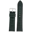 Watch Band Grey Genuine Leather Alligator Print 22 millimeters Matt Finish Padded Tech Swiss