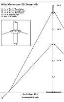 Sunforce 44455 Wind Generator 30' Tower Kit