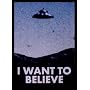 The X-files (I Want to Believe) Art Framed Poster Print - 24" X 36"