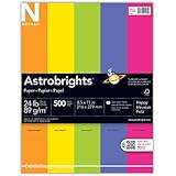 Neenah Astrobrights Premium Color Paper Assortment, 24 lb, 8.5 x 11 Inches, 500 Sheets, Happy