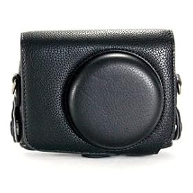COSMOS Black Leather Case Cover Bag For Olympus XZ1 XZ-1 Camera + Cosmos cable tie