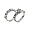 Eve's Addiction Sterling Silver Shimmering Diamond CZ Ring Set, 5