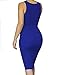 ALLEGRACE Womens Sleeveless Sexy Bodycon Midi Bandage Party Evening Dresses Blue S