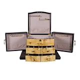 High Gloss Piano Finish Jewelry Chest in Mapa and Walnut Burl