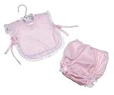 Cloud 9 Lluxurious Pima Cotton Sateen Apron & Fancy Pant Set -Dawn: 0 - 6 Months